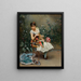 Aline med blomster - Raimundo de Madrazo y Garreta — indrammet kunstværk på væggen