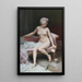 Efter badet, kvinde i nøgenhed - Raimundo de Madrazo y Garreta — indrammet kunstværk på væggen