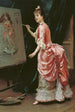 Raimundo de Madrazo y Garreta - Modellende maleri, der laver sjov — visning af kunstværket