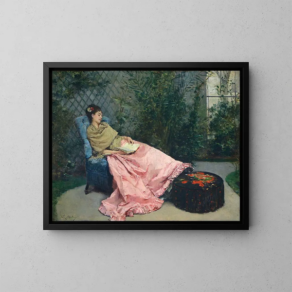 Sieste - Raimundo de Madrazo y Garreta — indrammet kunstværk på væggen