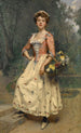 forårs skønhed - Raimundo de Madrazo y Garreta — indrammet kunstværk på væggen