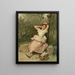 en ung pige, der sidder ved foden af et træ - Raimundo de Madrazo y Garreta — indrammet kunstværk på væggen