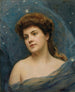 den unge kvinde omgivet af stjerner - Raimundo de Madrazo y Garreta — visning af kunstværket