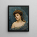 den unge kvinde omgivet af stjerner - Raimundo de Madrazo y Garreta — indrammet kunstværk på væggen