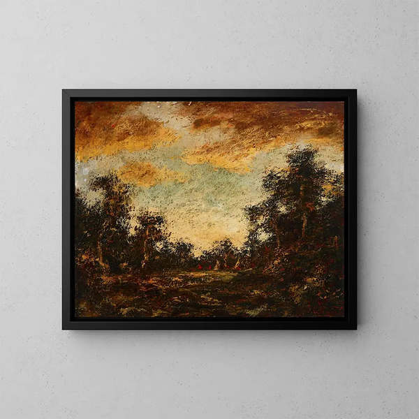 Morgenlys Maleri - Ralph Albert Blakelock — indrammet kunstværk på væggen