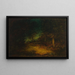 Indendørs skovlandskab - Ralph Albert Blakelock — indrammet kunstværk på væggen