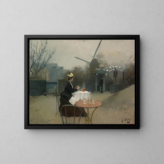Udendørs - Ramon Casas — indrammet kunstværk på væggen
