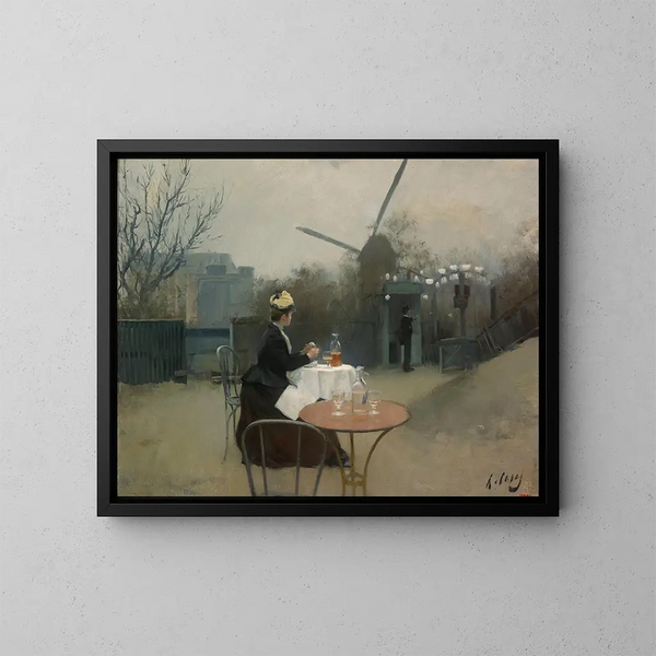 Udendørs - Ramon Casas — indrammet kunstværk på væggen