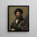 Portrait af Baldassarre Castiglione - Raphaël — indrammet kunstværk på væggen