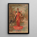 Lakshmi - Raja Ravi Varma — indrammet kunstværk på væggen