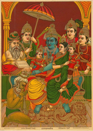 Ravi Varma - Uttara Rama Charitra The Assembly of Rama.webp