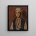 Fille en blouse paysanne - Raymond McIntyre — indrammet kunstværk på væggen
