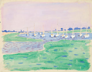 Yachts i Bosham havn - Raymond McIntyre — visning af kunstværket