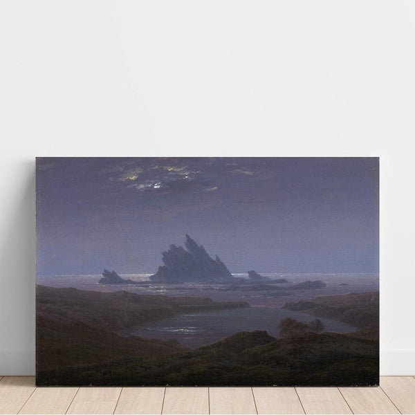 Reproduktion af maleriet af Riff klippe ved stranden - Caspar David Friedrich