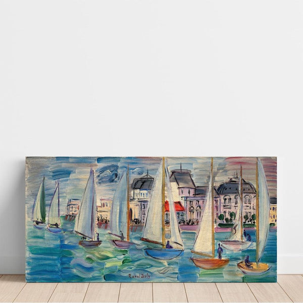 Reproduktion af maleriet Regattaer i Deauville (1934) - Raoul Dufy