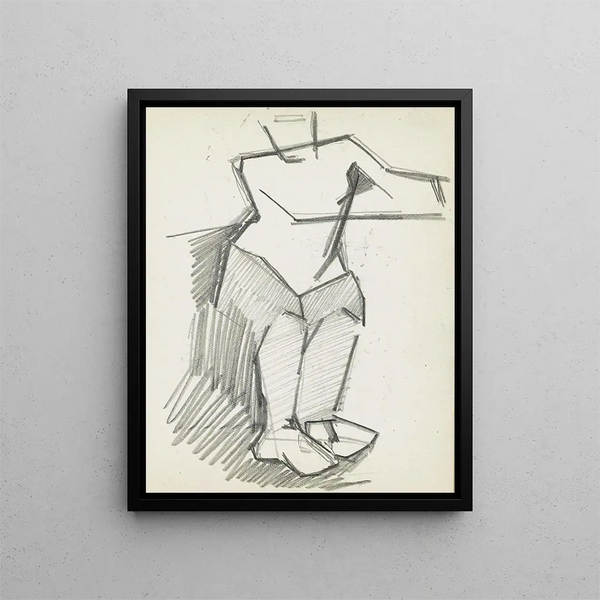 Reijer Stolk - Staande figuur met gebogen knien en opgeheven armen.webp