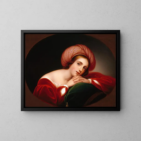 Portrait idealiseret - Rembrandt Peale — indrammet kunstværk på væggen