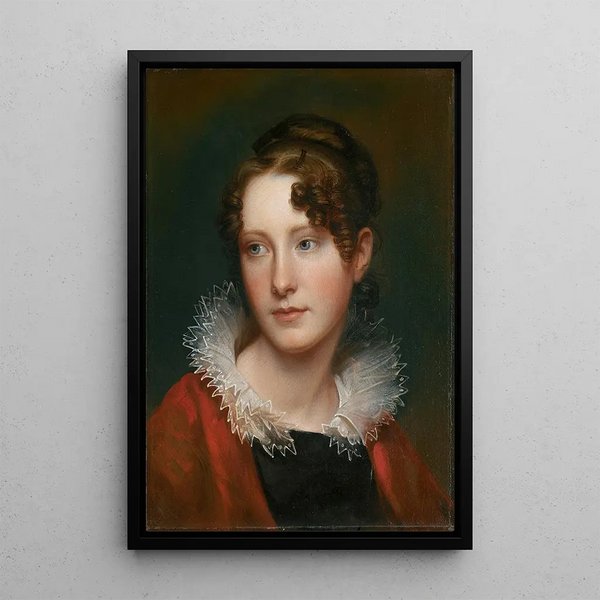 Portrait af Rosalba Peale - Rembrandt Peale — indrammet kunstværk på væggen