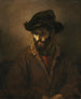 En skægget mand iført hat - Rembrandt van Rijn — visning af kunstværket
