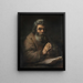 En ældre mand i bøn - Rembrandt van Rijn — indrammet kunstværk på væggen