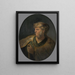 Buste af en mand i orientalsk kostume - Rembrandt van Rijn — indrammet kunstværk på væggen