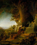 maleriet Jesus Kristus og helgeninde Maria Magdalene ved grav - Rembrandt van Rijn — visning af kunstværket