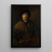 Stor selvportræt - Rembrandt van Rijn — indrammet kunstværk på væggen