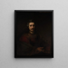 L'homme à la loupe - Rembrandt van Rijn — indrammet kunstværk på væggen