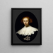 Portrait af en ung kvinde - Rembrandt van Rijn — indrammet kunstværk på væggen