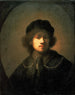 Portrait af kunstneren som ung mand - Rembrandt van Rijn — visning af kunstværket
