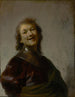 Rembrandt smilende - Rembrandt van Rijn — visning af kunstværket