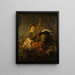 Rembrandt og Saskia i scenen med den fortabte søn - Rembrandt van Rijn — indrammet kunstværk på væggen