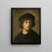 Selvportræt - Rembrandt van Rijn — indrammet kunstværk på væggen