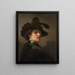 Tronie af en mand med hat med fjer - Rembrandt van Rijn — indrammet kunstværk på væggen