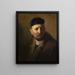 Tronie af en gammel mand - Rembrandt van Rijn — indrammet kunstværk på væggen