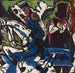 Rencontre de Schlemihl avec le petit homme gris sur la route - Ernst Ludwig Kirchner — visning af kunstværket
