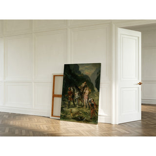 Reproduction Angélique et Médor blessé - Eugène Delacroix