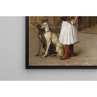 Reproduction Arnaut et deux whippets - Jean-Léon Gérôme