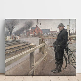 Reproduction Attente du train, passage à niveau de l'autoroute de Roskilde - Laurits Andersen Ring
