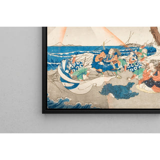 Reproduction Au cimetière de Tatsunokuchi, dans la province de Sagami - Utagawa Kuniyoshi