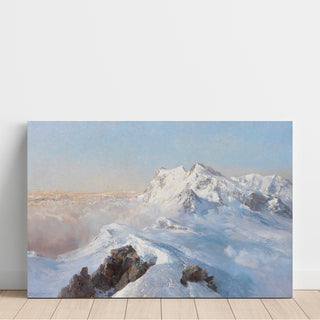 Reproduction Au-dessus de la mer de brouillard Monte Rosa depuis le Rimpfischhorn - Edward Theodore Compton