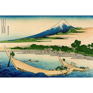Reproduction Baie de Tago près d'Ejiri sur le Tōkaidō Tōkaidō Ejiri Tago no ura ryaku zu - Katsushika Hokusai