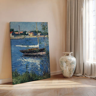 Reproduction Bateau au mouillage sur la Seine à Argenteuil - Gustave Caillebotte