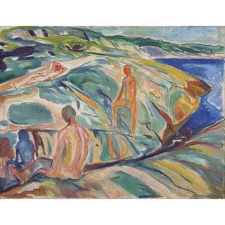 Reproduction Bathing Men on Rocks - Edvard Munch