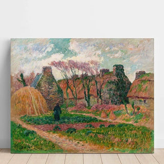 Reproduction Chaumières en Bretagne, couleurs d’automne - Henry Moret