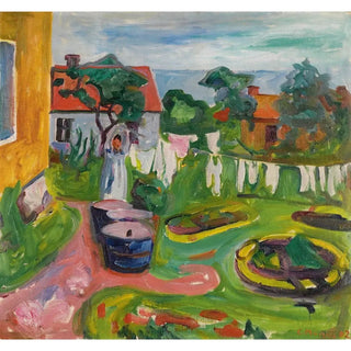 Reproduction Clothes On A Line In Åsgårdstrand - Edvard Munch