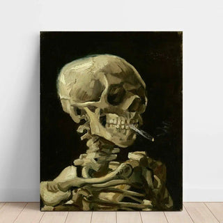 Reproduction Crâne de squelette fumant une cigarette - Vincent Van Gogh