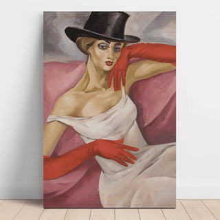 Reproduction Dame au chapeau haut de forme - Boris Grigoriev