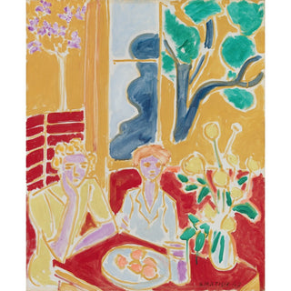 Reproduction Deux Fillettes, Fond Jaune et Rouge - Henri Matisse