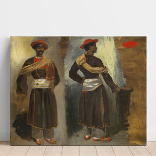 Reproduction Deux études d'un Indien debout de Calcutta - Eugène Delacroix